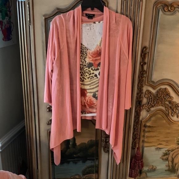 St John Sport Sweaters - St John Sport sleeveless top and Nue Options Salmon color Women's Sweater - Set!